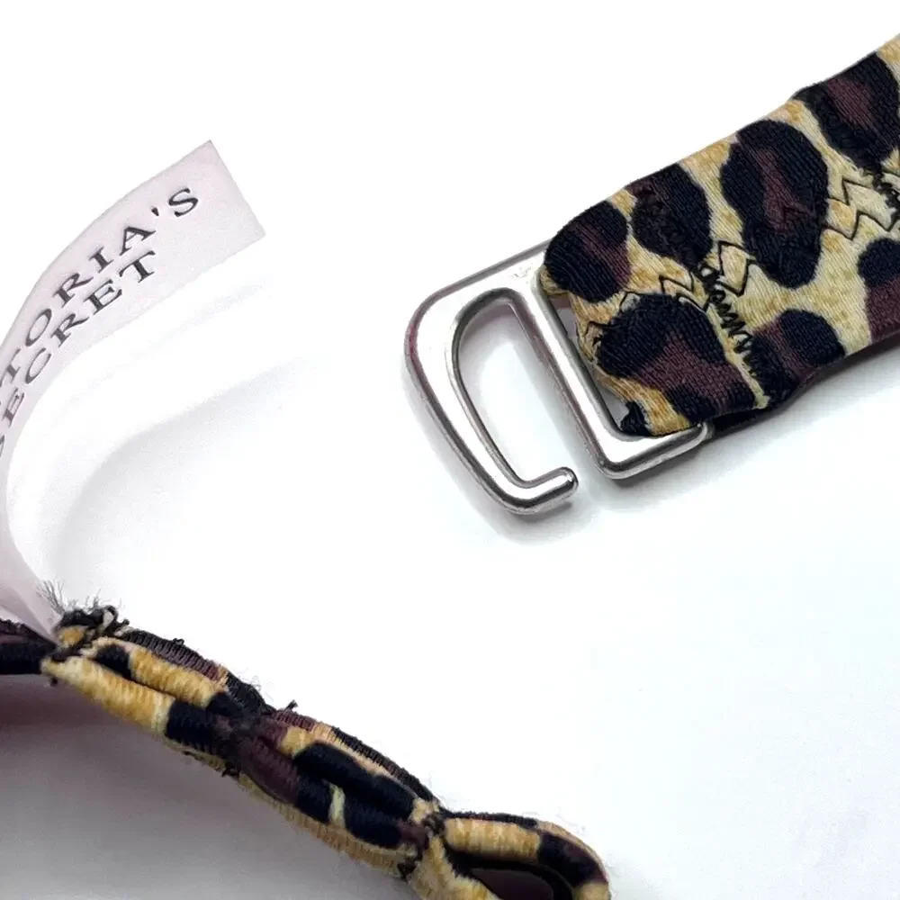 Victoria's Secret Swim Size 34C Cheetah Print Halter Bikini Top